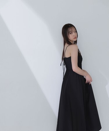 ギャザーデザインキャミワンピース