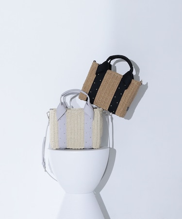 メタルドットペーパーバスケットバッグ