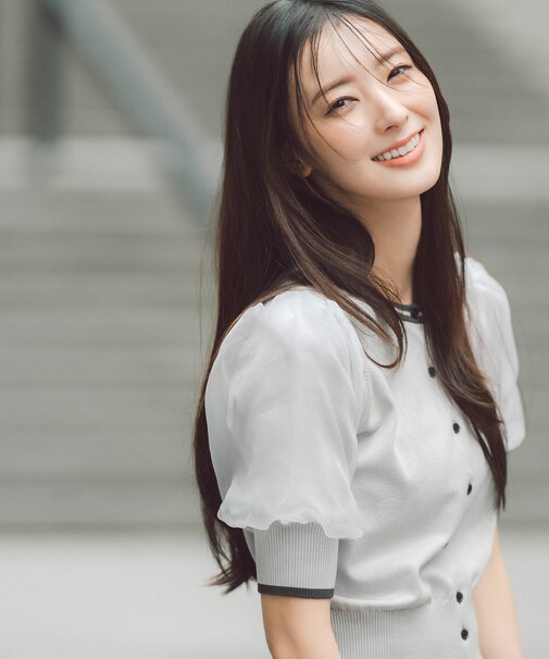 バイカラーオーガンスリーブカーディガン