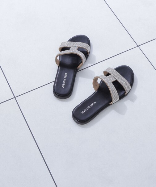 キラキラフラットサンダル