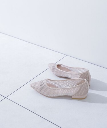 フィッシュネットカッターパンプス