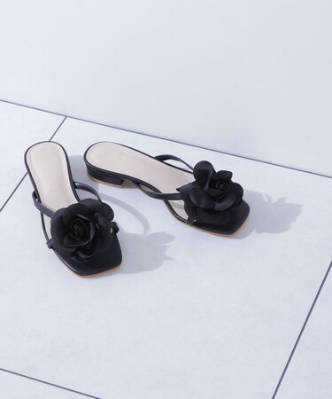 フラワーコサージュサンダル