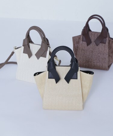 PPリボンハンドルトートバッグ