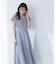 リネンライクパフスリーブワンピース