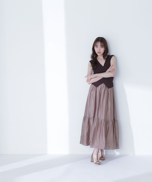 NATURAL BEAUTY BASIC カシュクールドッキングワンピース カシュクールドッキングワンピース｜ナチュラルビューティー