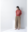 リネンライクリボンイージーワイドパンツ