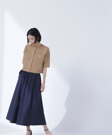 ワイドベルトタフタスカート