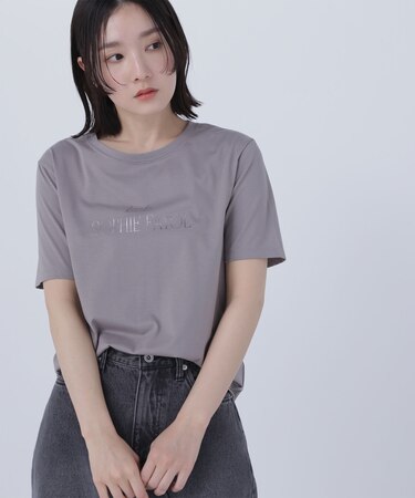 箔ロゴプリントTシャツ
