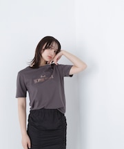 箔ロゴプリントTシャツ