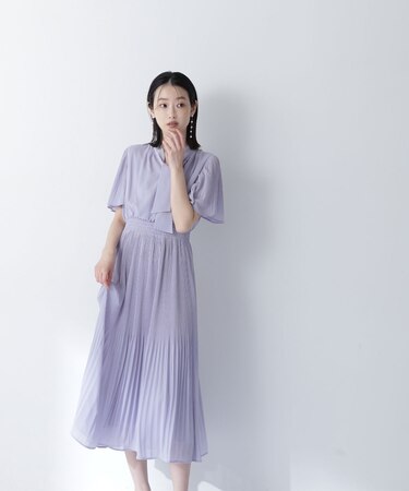 楊柳ボウタイワンピース