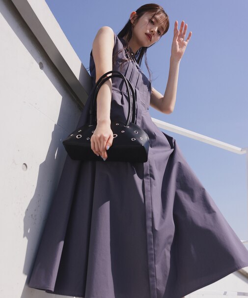 ピンタックシャツワンピース