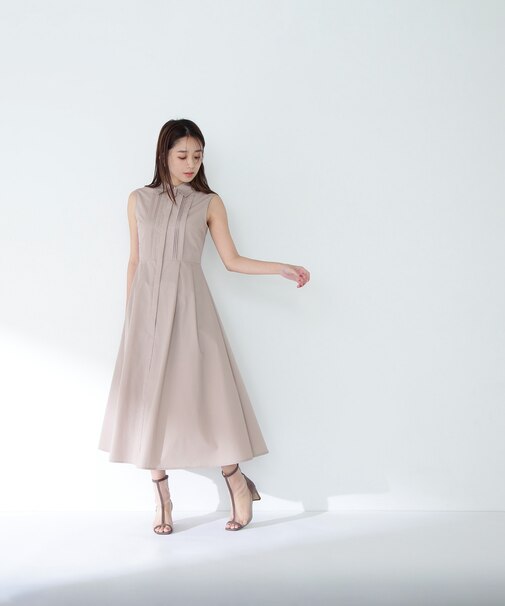 ピンタックシャツワンピース