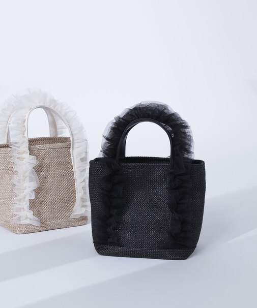 PPフリフリハンドルトートバッグ