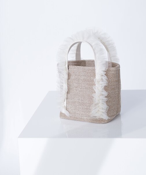 PPフリフリハンドルトートバッグ