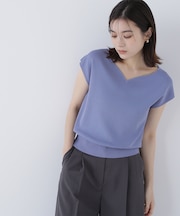 総針ベーシックシリーズ ニュアンスネックニット