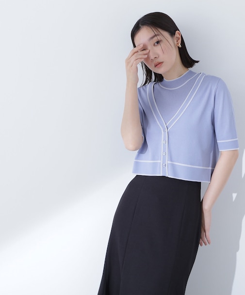 ボトルネックバイカラーアンサンブル