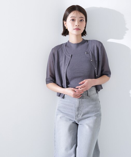 シアーショートカーデアンサンブル