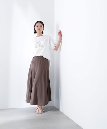 切替フレアマキシスカート