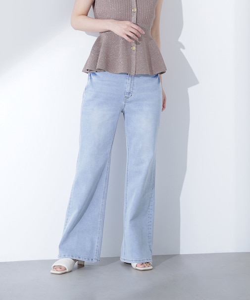 デニムフレアパンツ