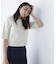 エンブレムボタンニットジャケット半袖
