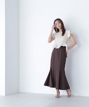 ヘム切替マーメイドスカート