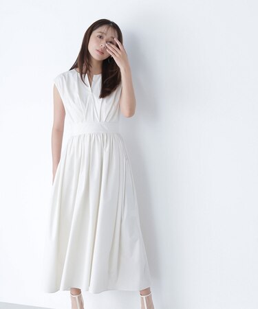 タフタタックボリュームワンピース