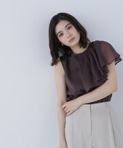 アシメフリルシアーブラウス