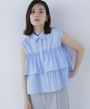 ティアードフリルシャツ