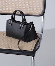 スクエアメタルトートバッグ