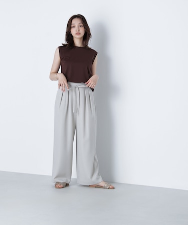 ナローリボンリラクシーパンツ