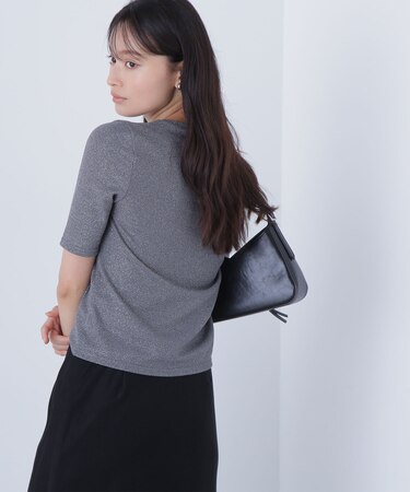 ラメリブカットソー