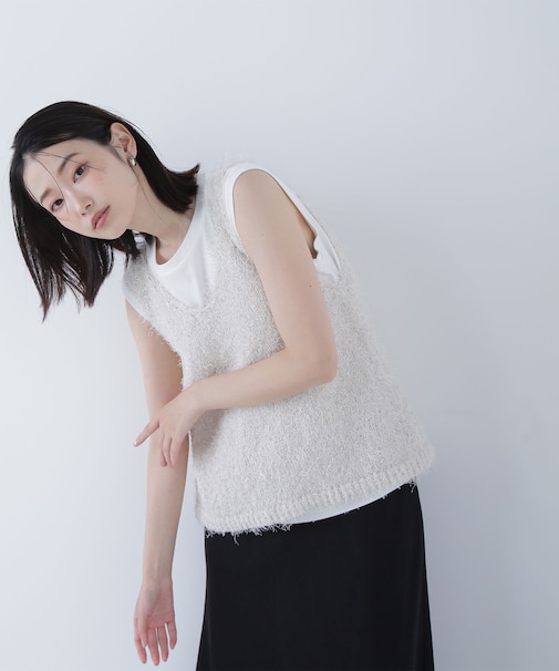 フリンジニットベストセット