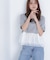 シフォンドッキングペプラムカットソー