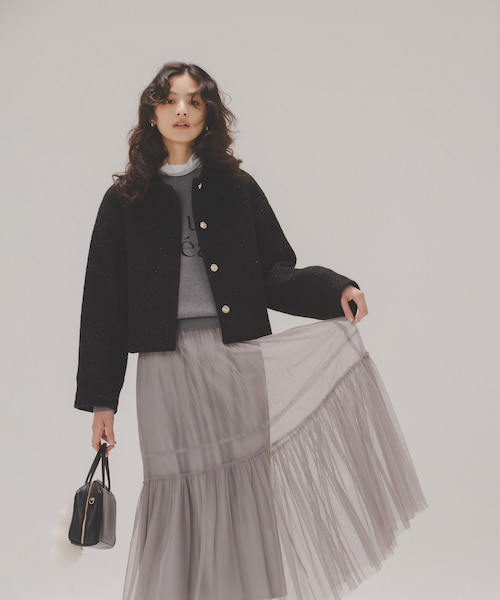 ステンカラーショートブルゾン｜ナチュラルビューティーベーシックの