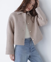 ステンカラーショートブルゾン