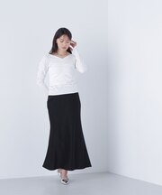 バイアスサテンナロースカート