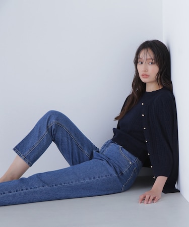 ＜骨格ストレート＞セミテーパードデニムパンツ