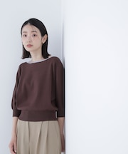 総針ベーシックシリーズ バイカラードルマンニット