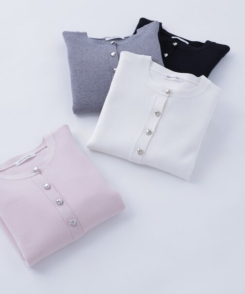 ハートボタンニットジャケット