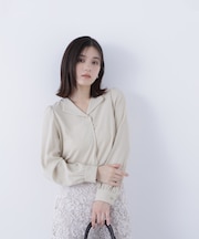 スキッパーメタルポイントブラウス