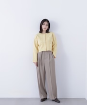 くびれ仕込みベルテッドパンツ