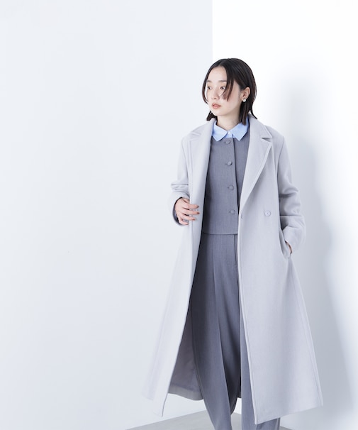 テーラーベルテッドロングコート