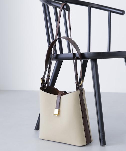 スウェードコンビワンショルダーバッグ