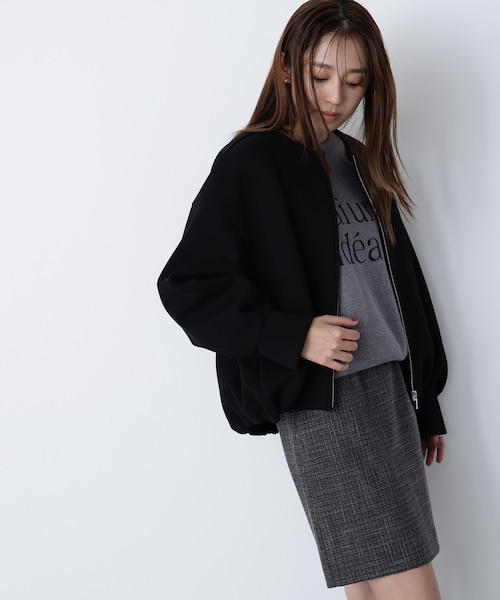 桜井着　bajra ノーカラーブルゾン　美品 ノーカラーダンボールブルゾン｜ナチュラルビューティー