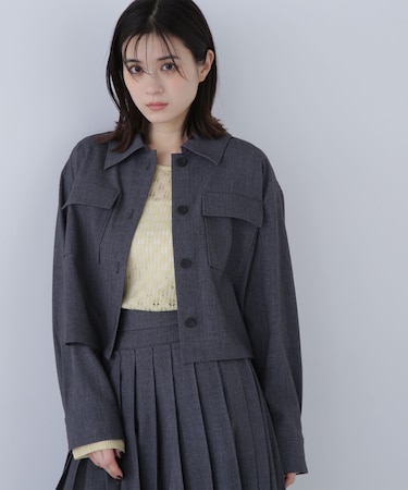 ステンカラーシャツブルゾン