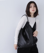 サイドベルトギャザーショルダーバッグ