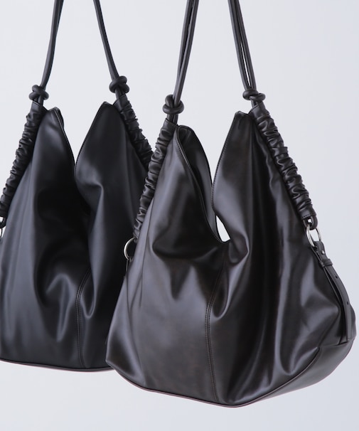 サイドベルトギャザーショルダーバッグ