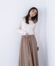 ケーブルニットドッキングワンピース