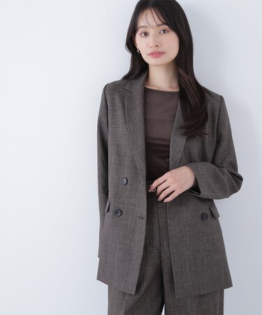 シャークスキン SETUPダブルブレストジャケット