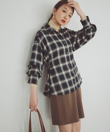 2wayチェックシャツ